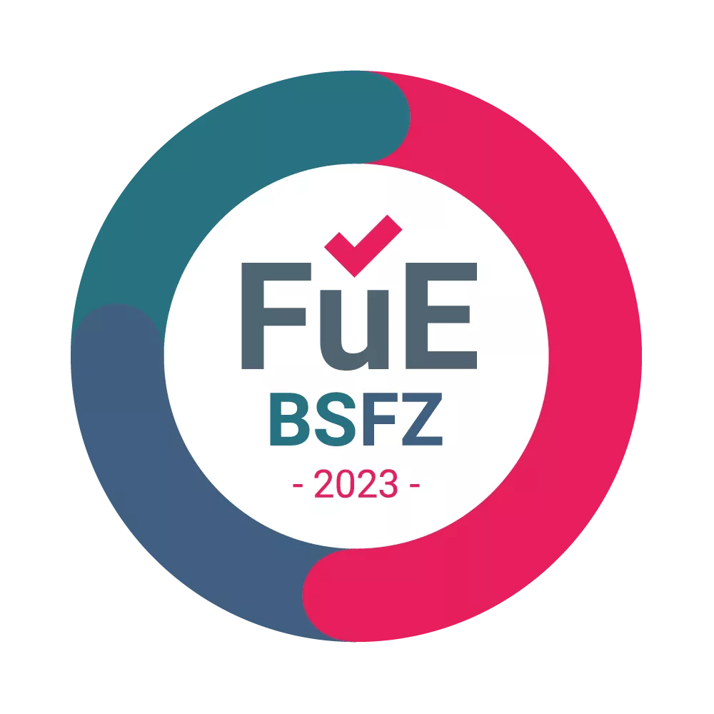 FüE BSFZ Seal – Official R&D Funding Certificate Germany